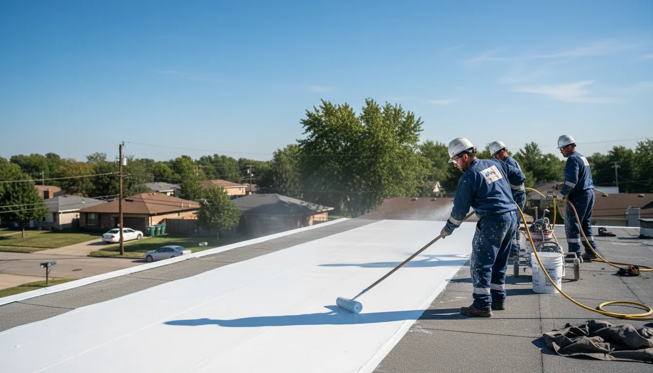 Commercial roof coating in Oxford, MA near me